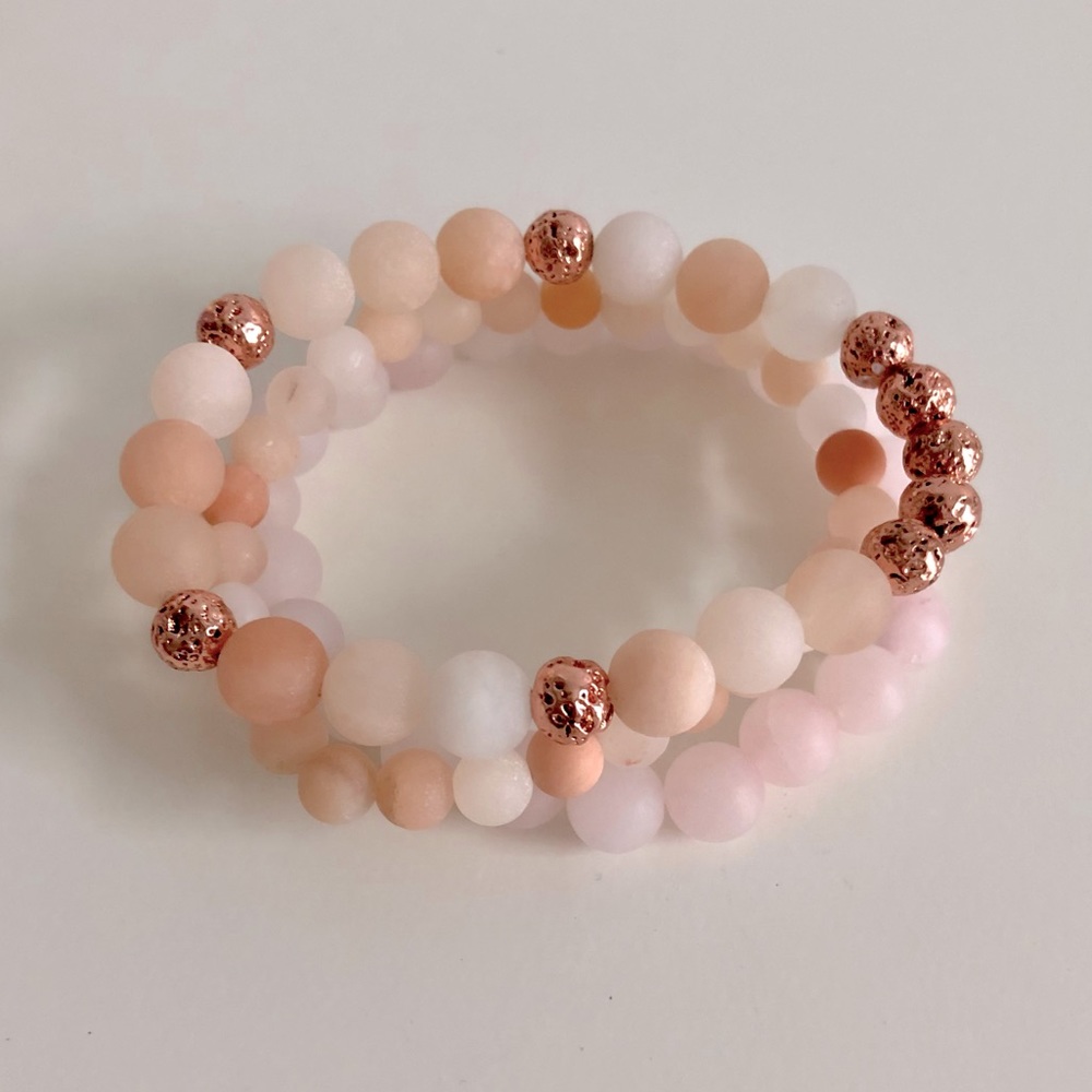 Aventurine and Quartz Bracelet Set